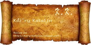 Kéry Katalin névjegykártya