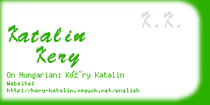 katalin kery business card